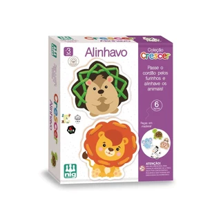 Jogo Infantil Alinhavo Animais Coleção Crescer 0457 - NIG