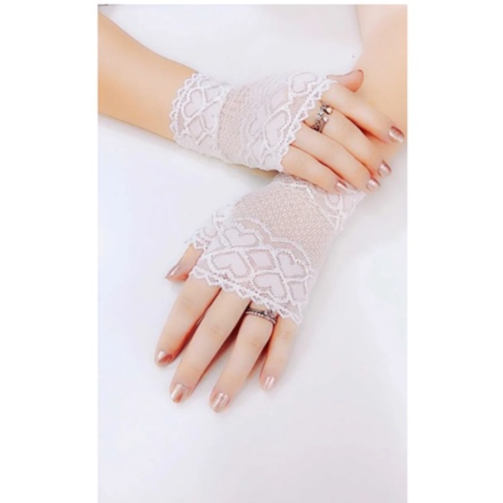 Luva de renda sem dedo Punk/ Rock/ Gótica/ Fantasia | Shopee Brasil