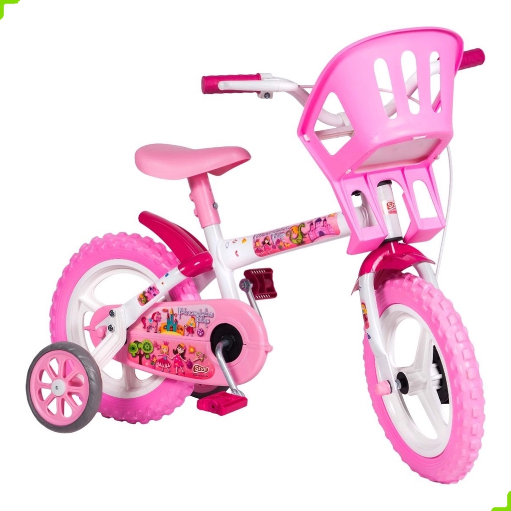Bicicleta Infantil Styll Baby Princesinhas Menina Aro 12 Freio Tambor ...