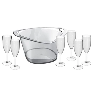 Kit Festa de Plástico 7 peças UZ221-TR UZ Transparente Translucido