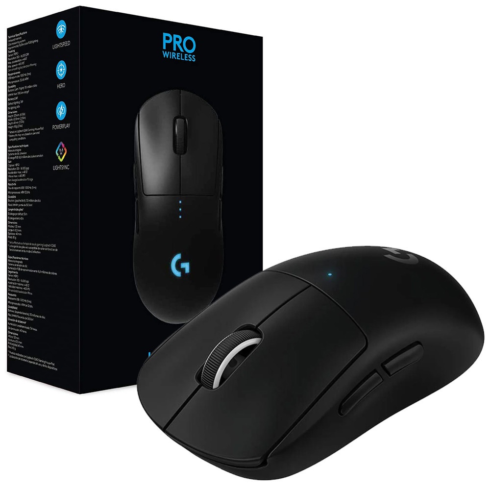 Mouse Sem Fio Gamer Logitech G502 Hero 16k Lightspeed, Recarregável, RGB  Lightsync, 11 Botões, 16000DPI - 910-005566