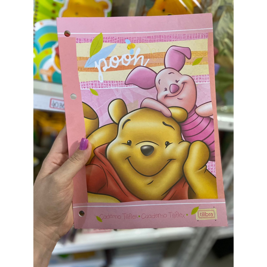 BLOCO FICHARIO TILIBRA POOH 96FLS VINTAGE | Shopee Brasil