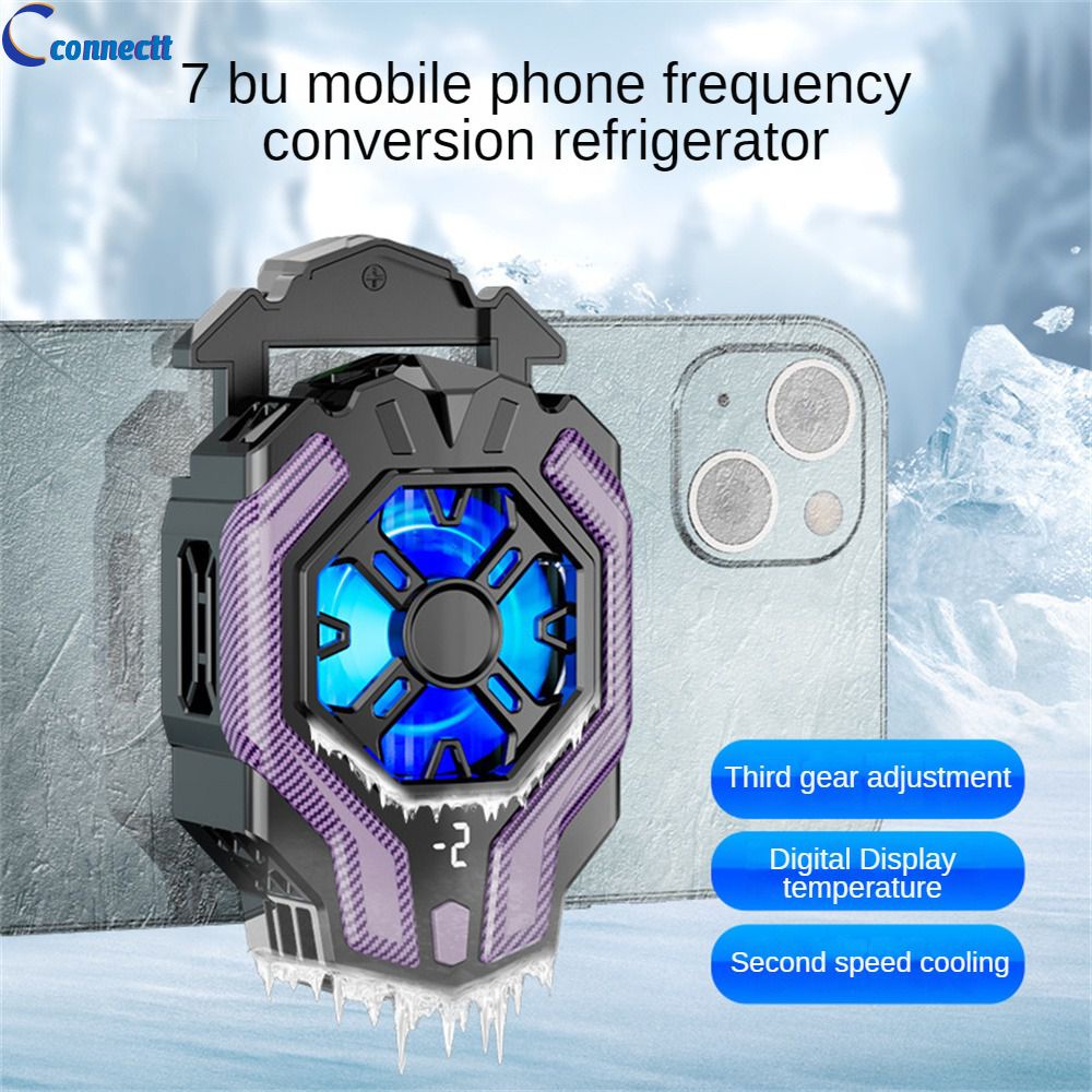 pologmase Cooler para celular – radiador de celular com saída de ar dupla,  radiador de ventilador de celular para jogos adequado para telefones iOS/ celulares de 6,68 a 8,35 cm de largura 