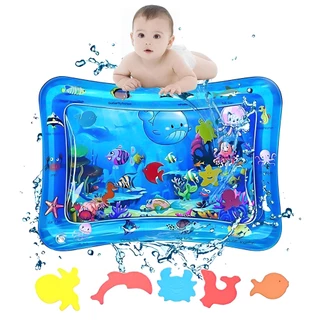Tapete Água Inflável Atividades Almofada Infantil Bebê Color Azul Unid