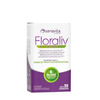 Probiótico Floraliv Sanavita 30 cápsulas