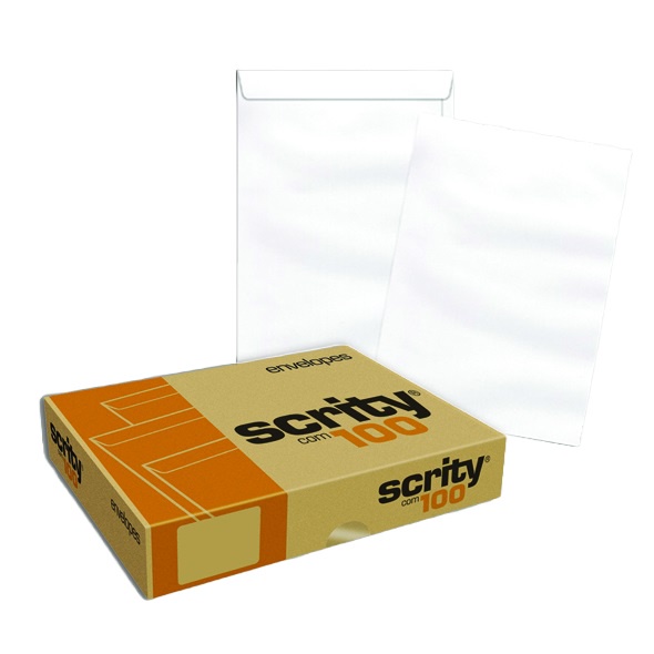 Envelope Saco Branco Offset 176x250 90g Scrity Caixa 100 Un. | Shopee ...