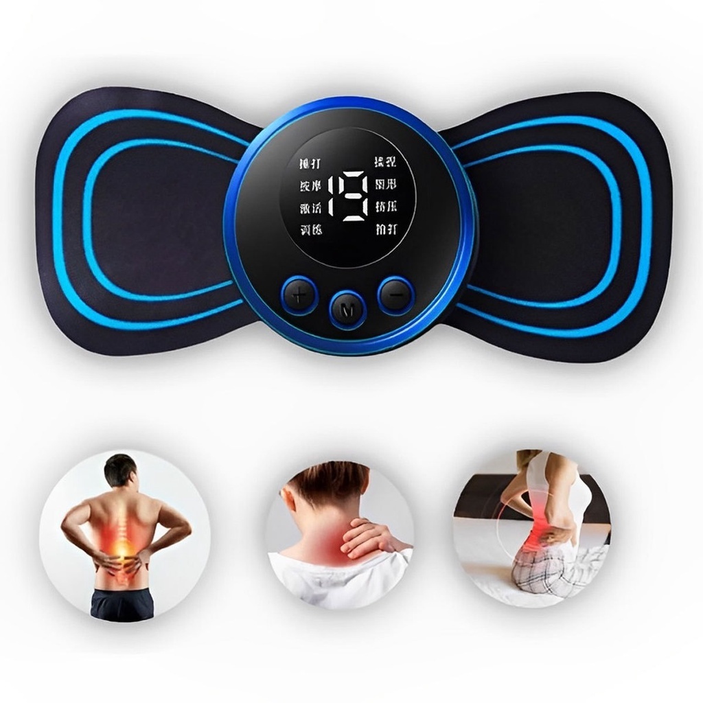 Massageador Elétrico por Impulso Cervical, Lombar e Corpo EMS