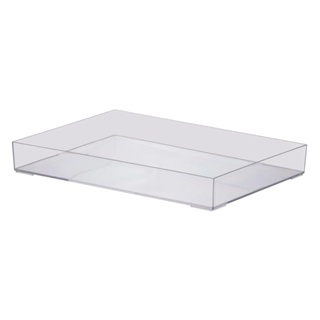 Bandeja Organizadora Acrilico Lisa Transparente 34,5 X 25 X 4,7cm Cristal Luxxor 1643 Paramount