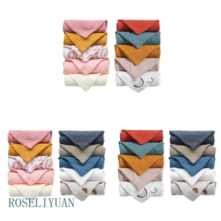 ROS 10 Pcs Toalhas Quadradas Para Bebês Lenço Toalha Mão Alimentador Babete Burp Cloth Crepe Macio Saliva Muslin