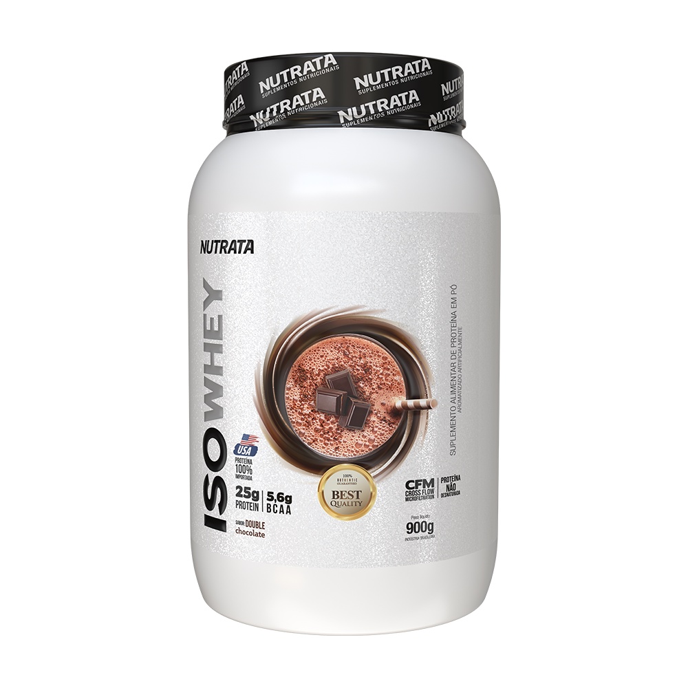 Iso Whey Proteína Isolada 900g Chocolate – Nutrata