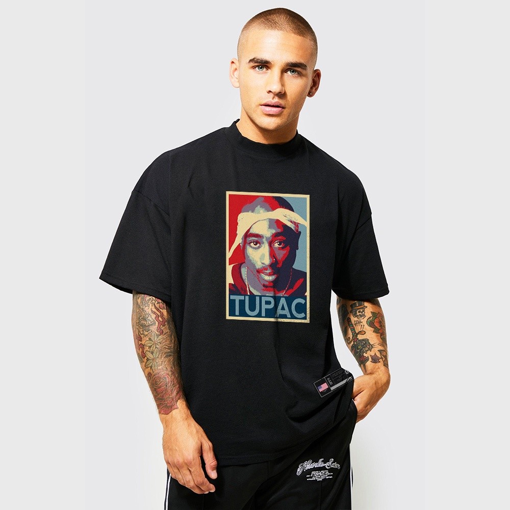 Camiseta Tupac preta Streetwear Black 2Pac II