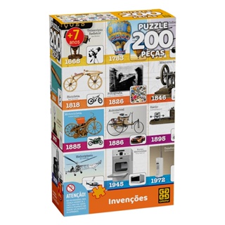 Quebra-cabeça 200 Peças Invenções - Grow