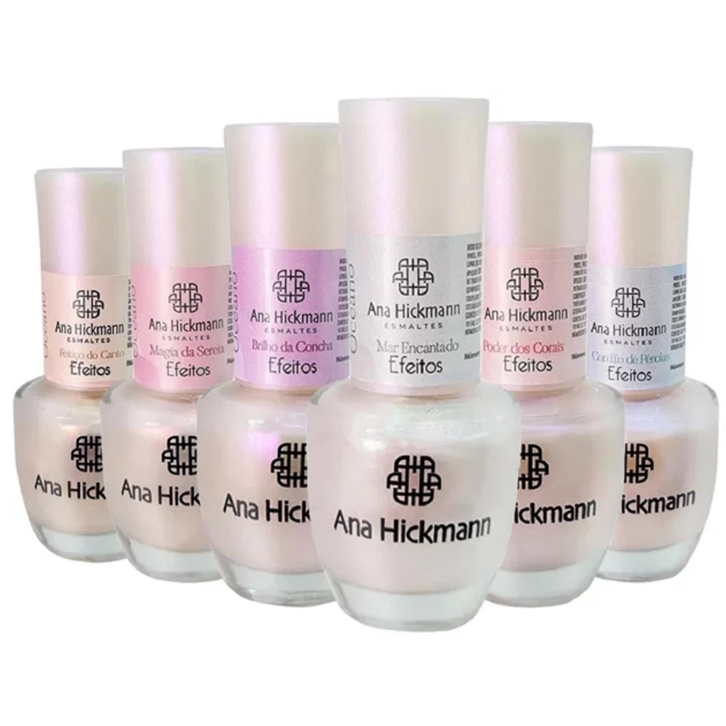 Kit Esmalte Ana Hickmann Lendas do Oceano Efeitos 6 Cores | Shopee Brasil