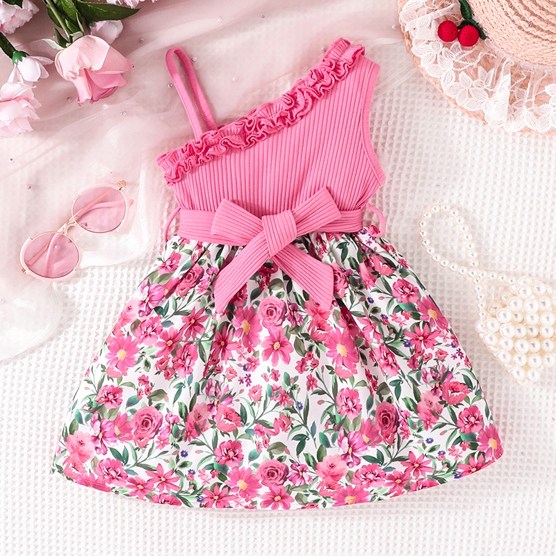 Vestido kawaii rosa arco para bebés, roupa de criança, babados vestidos em  camadas, boutique, moda chique, glamouroso, novo, 2023 - AliExpress