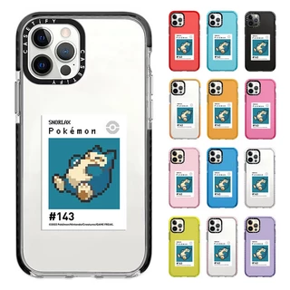 CASETiFY Pokémon Simple Cute Mosaic Snorlax Photo Phone Case Para iPhone 15 14 13 12 11 Pro Max 13Min 7 8 Plus SE 2020 2022 À Prova De Choque De Silicone Macio TPU Transparente Capa Traseira
