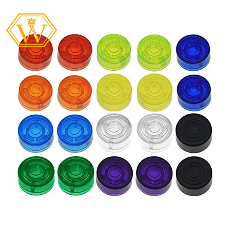 20Pcs Capas De Proteção Do Pedal De Efeito Guitarra Colorful Guitar Effect Footswitch Topper