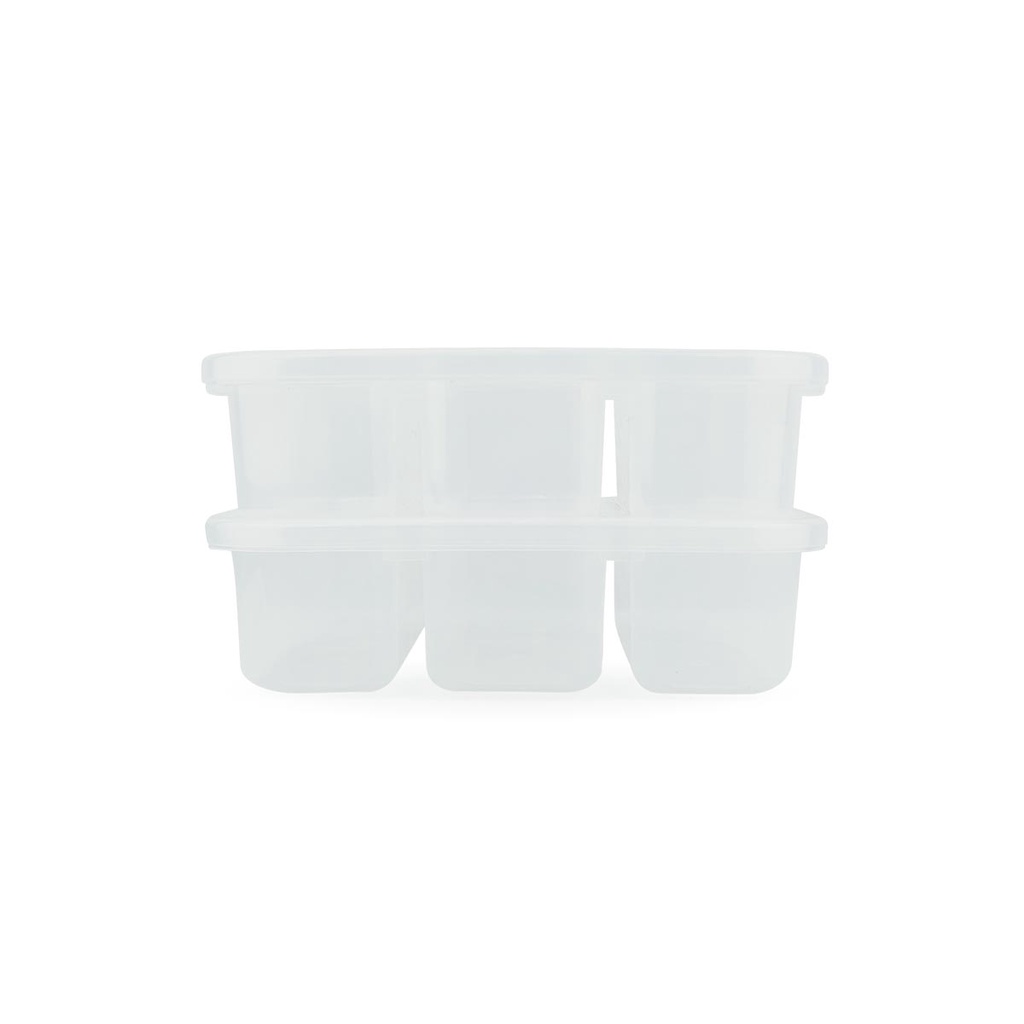 Kit 2 Potes C/ 3 Divisórias Nitron 1,1L Tampa Conservador de