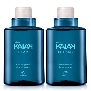 Kit 2 Refil Desodorante Corporal Kaiak Oceano Masculino - 100 ml