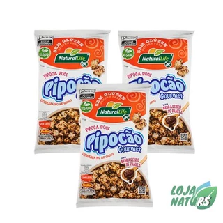 KIT 3 Unidades Pipoca Doce Gourmet Sem Glúten Vegana 90g - Natural Life