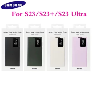 Samsung Galaxy S23 Ultra/S23 PLUS/S 23 Clear View Carteira De Couro Para + Espelho Estojo Com Visor Inteligente & amp ; Caixa