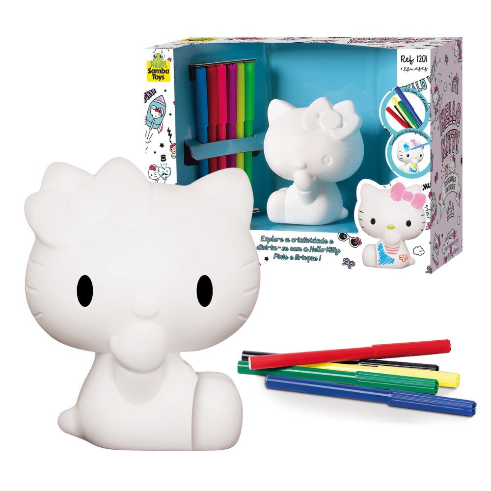 Brinquedo Gatinho em Vinil de Pintura Com Canetinhas - Samba Toys - Sama  Presentes