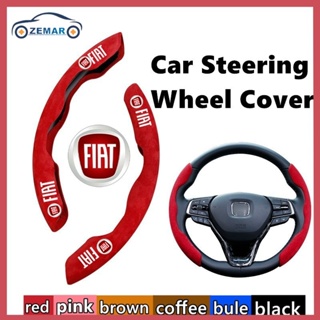 Para Fiat Cobertura do volante em fibra de carbono Car Carro Volante Capa Protetora Do De Camurça Uno Toro 500 Bravo Punto Palio Argo Stilo Strada Mobi Anti-Derrapante Absorção De Suorção