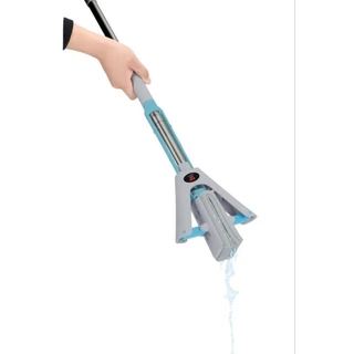 NOVO Mop Rodo Magico Fácil Original Limpeza Geral Plus Lava E Seca CELESTE