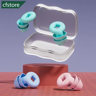 CFSTORE Tampões Auriculares Com Isolamento Acústico Em Silicone Macio Confortáveis Redução De Ruído Laváveis E Reutilizáveis Para Dormir E7Z2