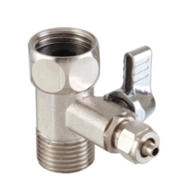 Adaptador Bucha T metal válvula de fechamento 1/2 c/ registro - mang. 1/4 - Metalica