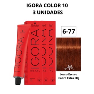 Igora Royal Kit para Coloração 12 unidades - 8.77 Louro Extra Claro Cobre -  Igora Royal Kit para Coloração 12 unidades - 8.77 Louro Extra Claro Cobre