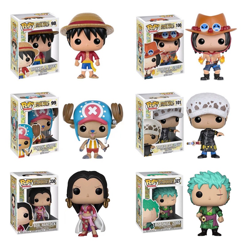 12Pcs Anime One Piece Action Figure Luffy Zoro Chopper Ace Hancock