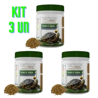 Kit 3 Rações Harmony répteis tigre d'água 30g Minas Nutri