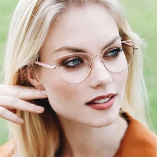 Novos Óculos Femininos De Proteção Contra Radiação De Luz Anti-Olhos Leitura De Meninas De Metal