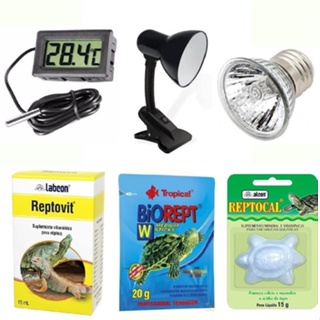 Combo Aquaterrario Para Tartarugas Alimento E Acessórios