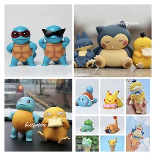 Pokemon Psyduck Squirtle Bulbasaur Charmander Cartoon Ação Fofa Figura Modelo De Ornamentos Para Carros