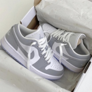 Tenis Air Jordan 1 cinza/branco Low Cano Baixo Promoção -