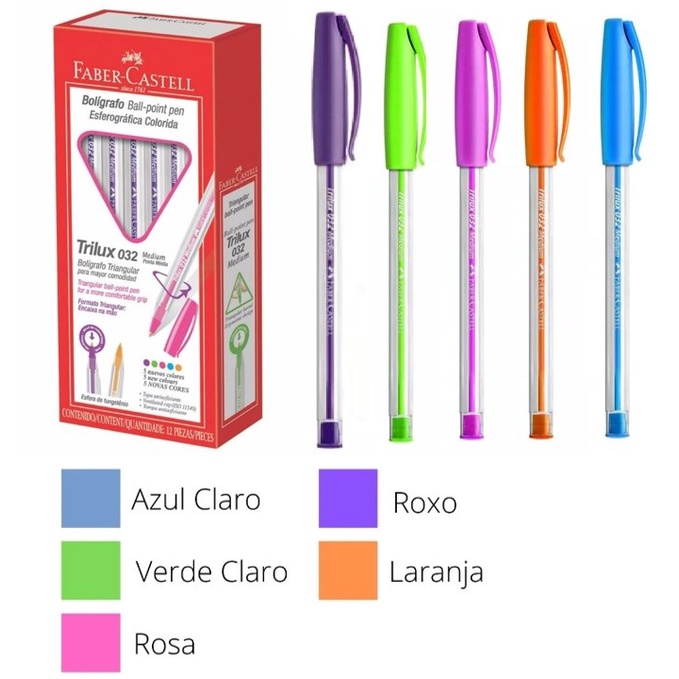 caneta esferográfica da faber castell em Promoção na Shopee Brasil