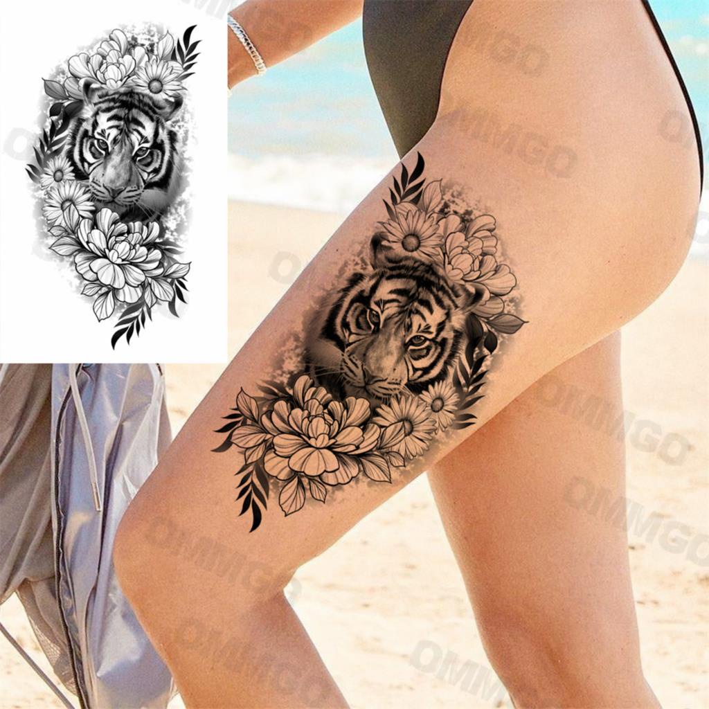 Mão falsa ombro tatuagem manga transferência do corpo tatuagens maori totem  indiano tribal demônio flash transferência tatto manga masculina -  AliExpress