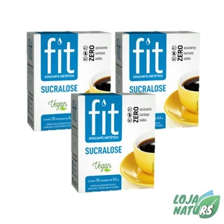KIT 3 Unidades Adoçante de Sucralose Sem Glúten Vegano 60g com 50 Envelopes 0,6g - Stevita