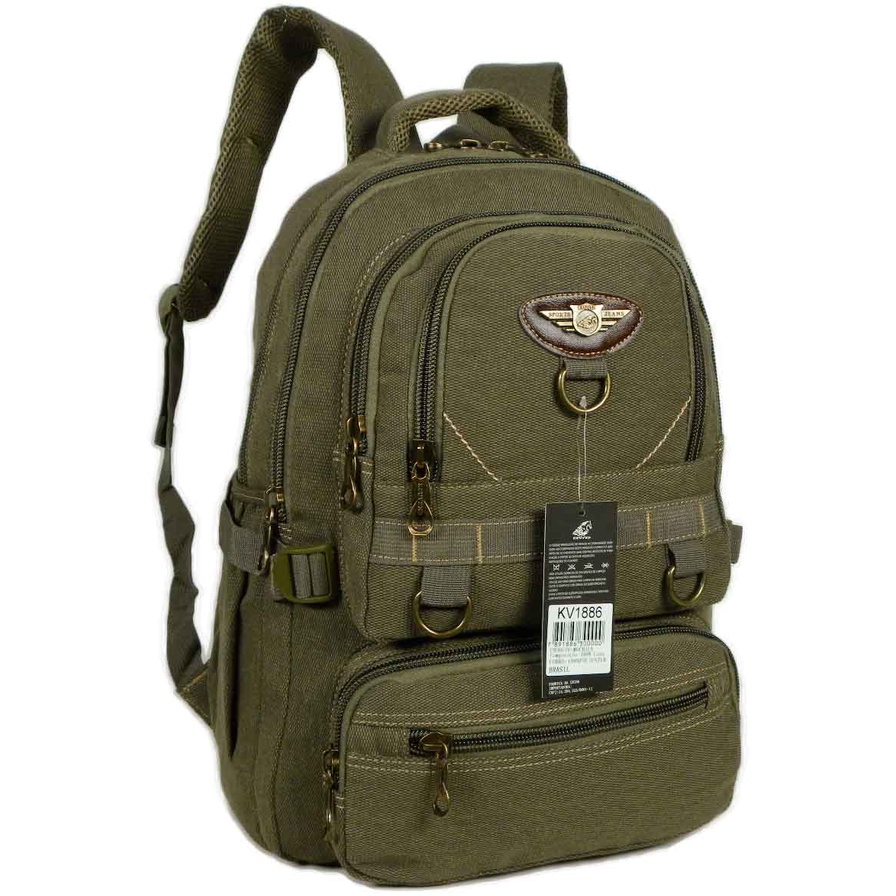 mochila masculina lona reforçada 35 L keuven kv1886 escolar