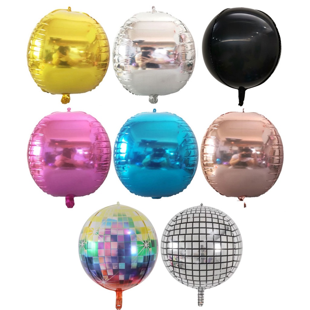 4 Balão Metalizado Globo Grande 55 Cm Festa Decoração