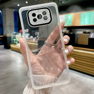 Capa De Silicone Transparente De Luxo À Prova De Choque Com Protetor De Câmera Para Xiaomi POCO X5 X3 NFC M3 C40 Redmi Nota 10S 10 Pro Max
