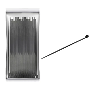 Kit 100 Abraçadeiras Nylon Enforca Gato 3mm X 200mm Preto