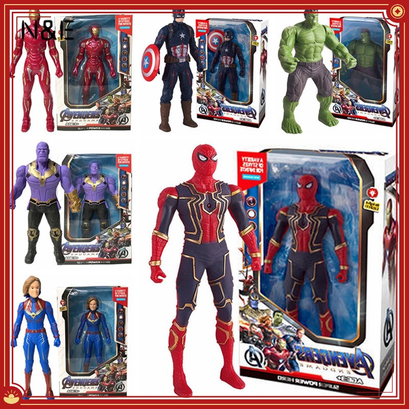 Anime Avengers action figure pode brilhar Capitão América Homem de ...