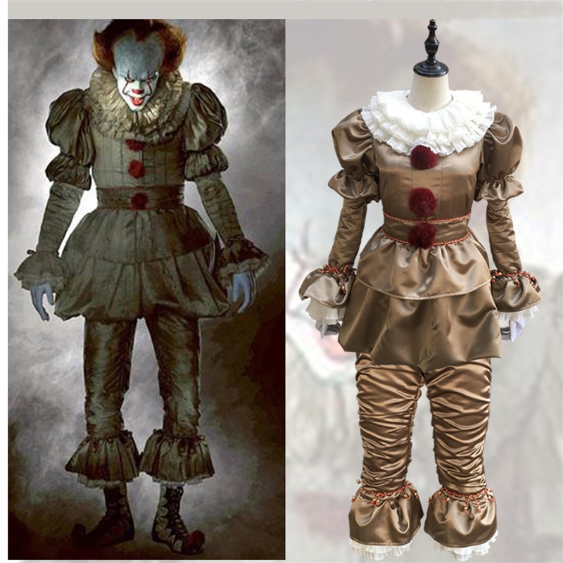 Joker Adulto Pennywise Cosplay Traje Halloween Festa Palhaço Stephen King Homens Mulheres Cos 9869