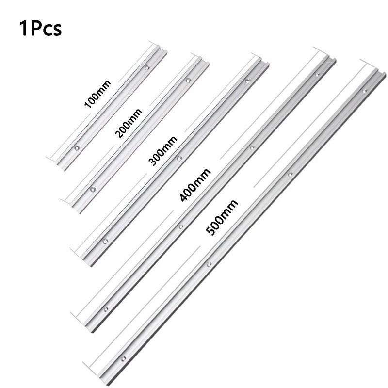 Iverntech 6-Pack 610mm Blue T-Slot Rails - Aluminum T-Track With Screws For Table Saw, Router Table, Woodworking Jigs
