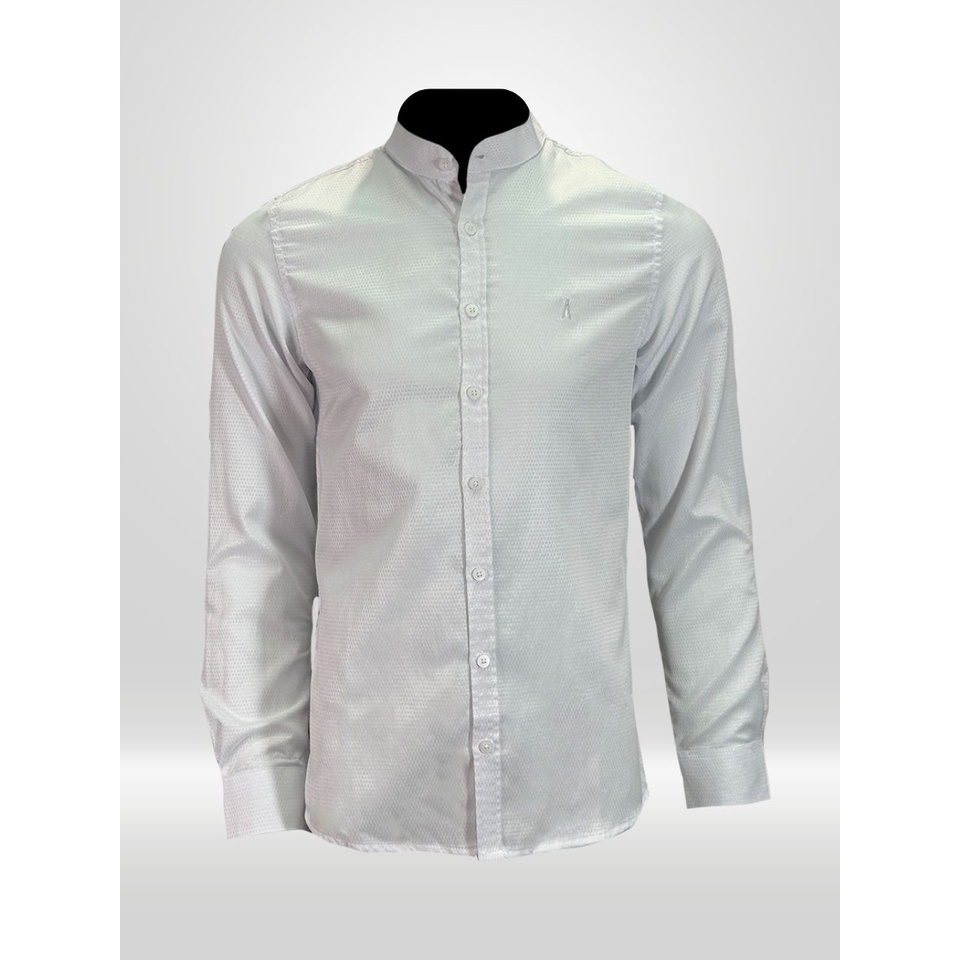 Camisa Gola Padre Masculina Branca | Shopee Brasil