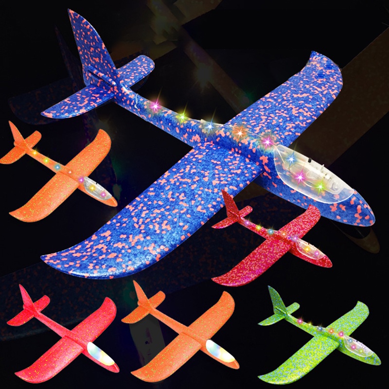 TOYANDONA Pacote com 2 brinquedos de avião, 14,7 grandes aviões de espuma,  avião, estilingue avião, avião, avião, planador, para crianças, brindes de  festa de aniversário, brinquedos esportivos ao ar livre : 