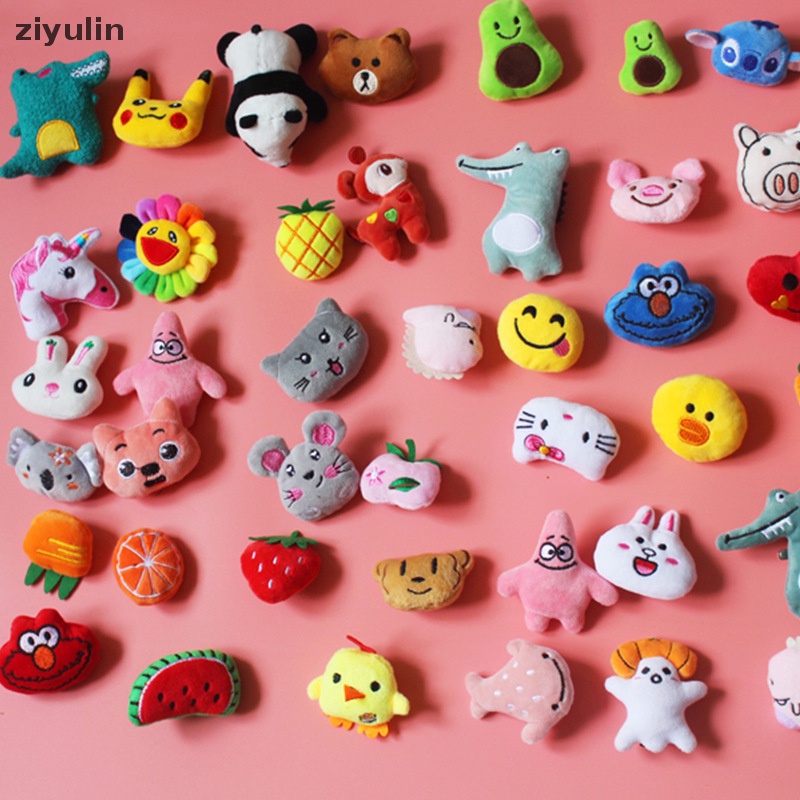 CVC 10Pcs Bonecas De Pelúcia De Animais Fofinhos 5-6cm Kawaii Urso Coelho Panda Brinquedos Recheados Mini Máquina De Garra Menina Acessórios Boneca Pequena Para Fixação De CV