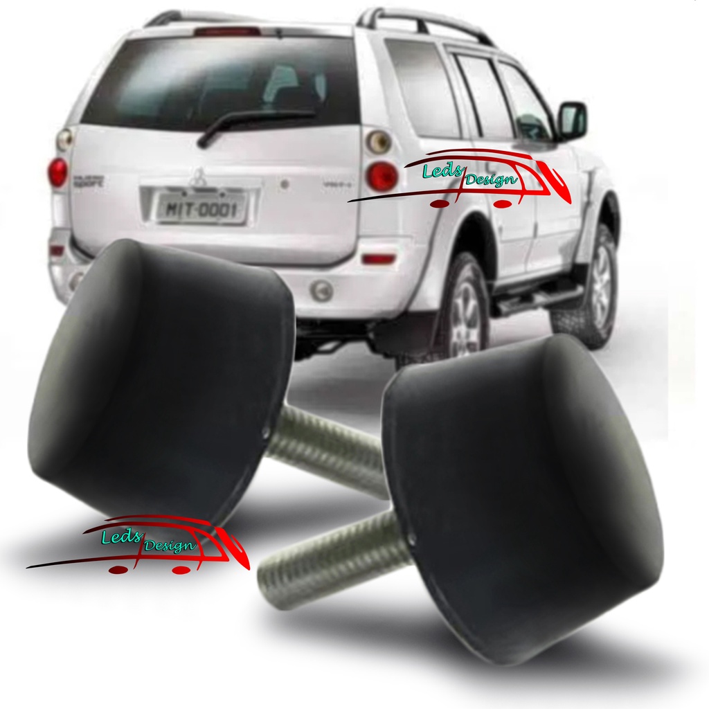 2 Batente Tampa Traseira Mala Pajero Sport 2006 Até 2013